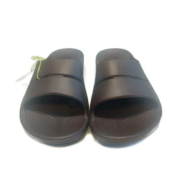 OOFOS Ooahh Recovery Slide Mens Size 11 Womens Size 13 Pool Sandal Mocha Brown - Picture 6 of 9